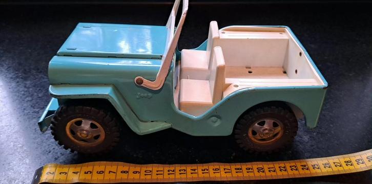 Oude Tonka Jeep - Vintage Speelgoed, Hobby en Vrije tijd, Modelbouw | Auto's en Voertuigen, Ophalen of Verzenden