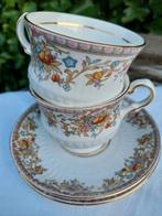 Balmoral Castle Bone China - kop en schotel - set van 2, Ophalen of Verzenden, Zo goed als nieuw, Overige stijlen, Kop(pen) en/of Schotel(s)