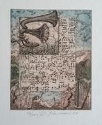 Exlibris K. Slavikova, muziek, oude grammofoon, bladmuziek, Verzenden