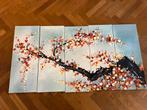 Japans Lente Bloesem Schilderij - 5 Panelen, Antiek en Kunst, Ophalen of Verzenden