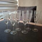 6 champagne glazen Pinokkio ingegraveerd samen €25.00, Verzamelen, Disney, Ophalen, Peter Pan of Pinokkio, Nieuw, Servies