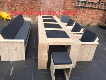 Luxe steigerhout Tuinset scherp geprijsd & snel in huis”  beschikbaar voor biedingen