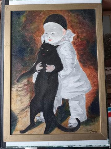 Schilderij naar Steinlen door T hoes beschikbaar voor biedingen