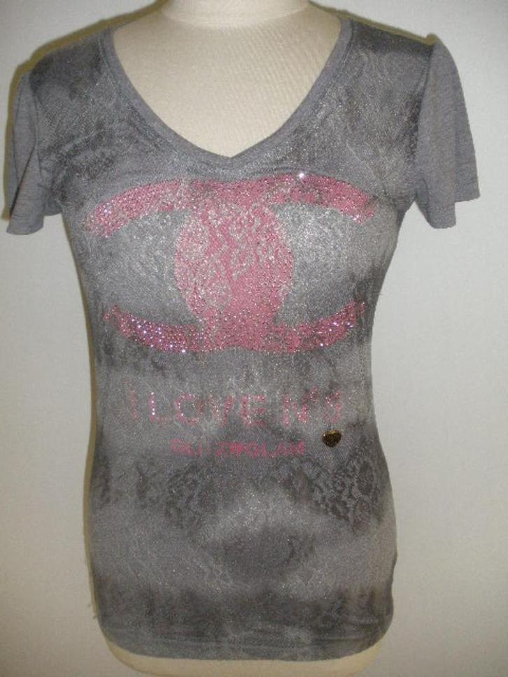 GLITZ & GLAM t- shirt grijs kant maat S - nieuw -, Kleding | Dames, T-shirts, Nieuw, Maat 38/40 (M), Grijs, Korte mouw, Ophalen of Verzenden