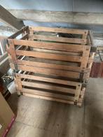 2 Zeer unieke Grote Oude Franse Fruitkisten inklapbaar, Gebruikt, 100 tot 150 cm, 50 tot 75 cm, 50 tot 75 cm