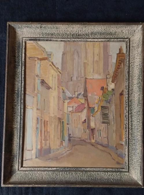 Schilderij Arnhem, Antiek en Kunst, Kunst | Schilderijen | Klassiek, Ophalen of Verzenden