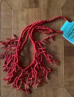 BLOEDKORAAL KETTING. ITALIË. Merk: ANTICA SARTORIA., Sieraden, Tassen en Uiterlijk, Kettingen, Ophalen of Verzenden, Nieuw, Rood