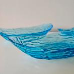 Set Vintage blauw persglas Schalen Schalenset, Schaal, Ophalen of Verzenden, X, Ovaal