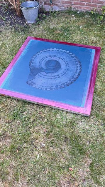 Zeefdrukraam 107,5x107,5cm  voor zeefdr beschikbaar voor biedingen