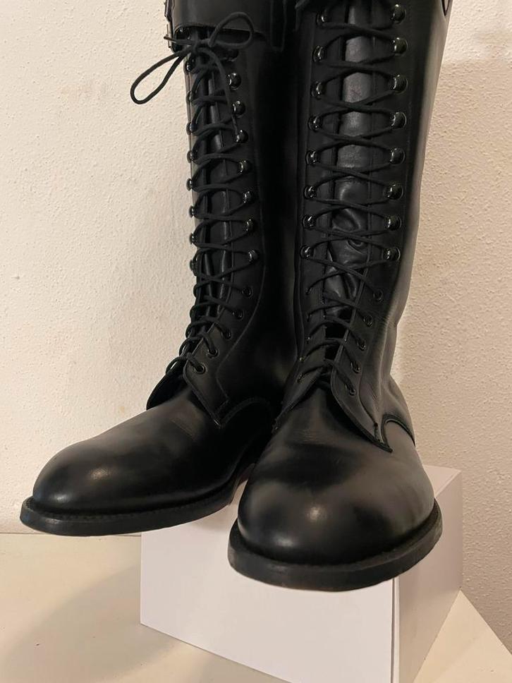 Vintage Military Riding Boots, Combat Boots, Leather, EU44, Dieren en Toebehoren, Paardrijkleding, Zo goed als nieuw, Schoeisel