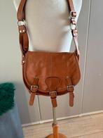 Zgan schoudertas merk lavorazione Artigianale, Sieraden, Tassen en Uiterlijk, Ophalen of Verzenden, Zo goed als nieuw, Bruin, Schoudertasje