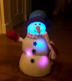Sneeuwpop - sneeuwman - met verlichting - kerstverlichting, Diversen, Kerst, Ophalen of Verzenden, Gebruikt
