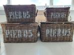 Manden stevig rotan met klep opbergmanden, Huis en Inrichting, Woonaccessoires | Schalen en Manden, Ophalen, Mand, Zo goed als nieuw
