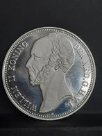 Zilveren penning Replica 1 gulden 1842, Nederland, Ophalen of Verzenden, Zilver