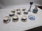 Delfts Blauw Theeservies, Vaas & Kaarsenstandaard, Antiek en Kunst, Antiek | Servies compleet, Ophalen of Verzenden