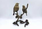 Bronzen beeld vogels op een tak, Antiek en Kunst, Ophalen of Verzenden