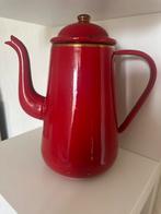 Rode Geëmailleerde Koffiepot Vintage Stijlvolle Keuken Decor, Ophalen of Verzenden