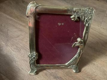 Antiek art deco jugendstil art nouveau messing fotolijst beschikbaar voor biedingen