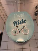 Leuke WC bril kleur groen goede staat met soft close, Doe-het-zelf en Verbouw, Sanitair, Ophalen of Verzenden, Zo goed als nieuw