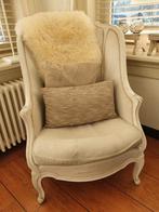 fauteuil brocante roomwit, Ophalen, Gebruikt, 75 tot 100 cm, 50 tot 75 cm