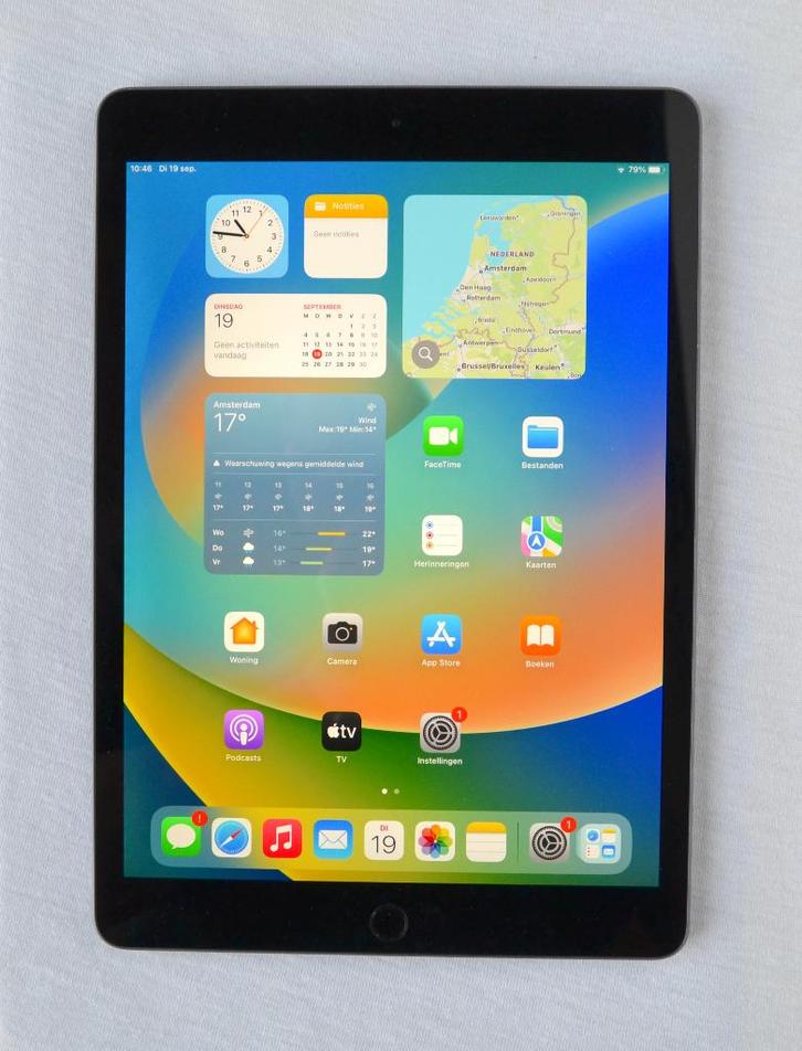 iPad 7 (2019) 10,2" WiFi 32GB Zwart: met garantie, Computers en Software, Apple iPads, Gebruikt, Apple iPad, Wi-Fi, 10 inch, 32 GB