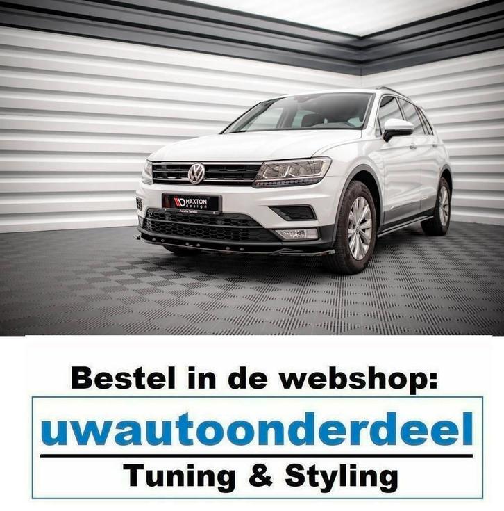 Maxton Spoiler Lip Splitter Voor VW Tiguan MK2 Standaard, Auto diversen, Tuning en Styling, Ophalen of Verzenden