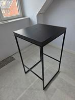 Zwarte Sta tafel met houten blad, Huis en Inrichting, Tafels | Statafels, Ophalen of Verzenden