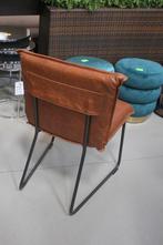 1 x luxe eetkamerstoel DUKE Jess Design metaal leer cognac, Ophalen, Gebruikt, Bruin, Metaal