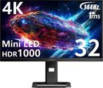 InnoCN 32M2V-B 32 inch Mini-led 144Hz gaming monitor, Computers en Software, Monitoren, IPS, 101 t/m 150 Hz, 1 tot 2 ms, Hoofdtelefoonaansluiting