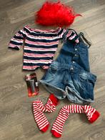 Halloween Chuckie-outfit compleet met pruik, kousen en bloed, Ophalen of Verzenden, Zo goed als nieuw, Kostuum, Halloween of Griezel