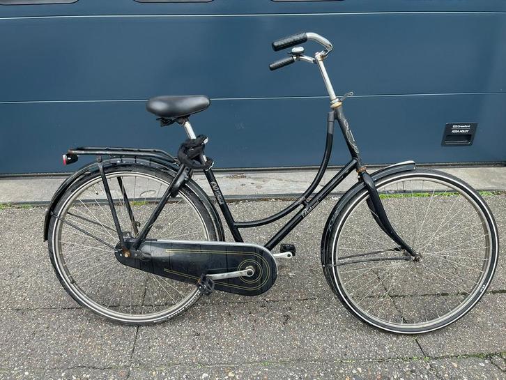 ZWARTE DAMESFIETS 28 INCH// alle fietsen €80!, Fietsen en Brommers, Fietsen | Dames | Damesfietsen, Gebruikt, Overige merken, Ophalen