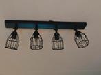 Industriële Plafondlamp met 4 Spots, Ophalen of Verzenden, Gebruikt, Metaal, Industrieel