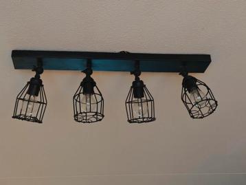 Industriële Plafondlamp met 4 Spots beschikbaar voor biedingen