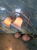 2 x messing Heerkens tafellampen, Overige materialen, Gebruikt, Ophalen of Verzenden, Minder dan 50 cm