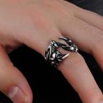 Stoere Stainless Steel Dragon Claw Ring, Verzenden