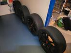 Zwarte 17 inch aluminium  velgen incl. winterbanden met ET55, Auto-onderdelen, Banden en Velgen, Ophalen, Banden en Velgen, Nieuw