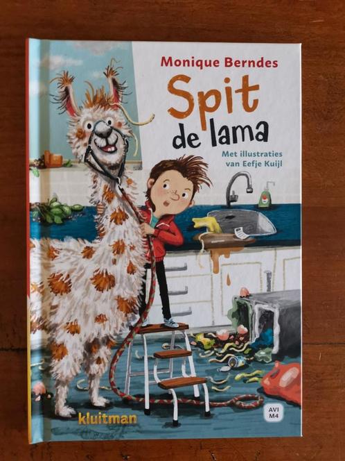 Monique Berndes - Spit de lama - avi M4, Boeken, Kinderboeken | Jeugd | onder 10 jaar, Zo goed als nieuw, Ophalen of Verzenden
