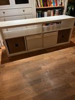 IKEA Kallax TV Meubel met Mandjes, Kunststof, 100 tot 150 cm, Ophalen of Verzenden, Zo goed als nieuw