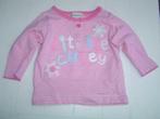 Babaluno roze shirt, mt 62 / 68 als nieuw., Ophalen of Verzenden, Zo goed als nieuw, Meisje, Shirtje of Longsleeve