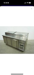 Koelwerkbank RVS met Opzetvitrine, Witgoed en Apparatuur, Koelkasten en IJskasten, Ophalen of Verzenden, Gebruikt