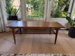 Vintage Deense teak salontafel, Gebruikt, 100 tot 150 cm, Minder dan 50 cm, Rechthoekig