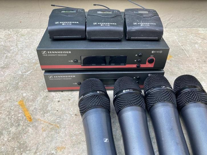 Sennheiser EW100 A band !! sets handheld en beltpack sets, Muziek en Instrumenten, Microfoons, Zo goed als nieuw, Zangmicrofoon