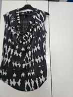 Geisha shirtje met waterval hals M / 38 antraciet  / beige, Maat 38/40 (M), Geisha, Ophalen of Verzenden, Zonder mouw