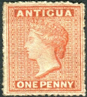 SG 7B Postzegel Antigua: Queen Victoria 1867 [ongebruikt]. beschikbaar voor biedingen