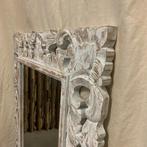 Barok spiegel - houten lijst - wit - 100 x 70 cm -TTM Wonen, TTM Wonen, Meubels – (Perzische) Tapijten en Woonaccessoires, Nieuw
