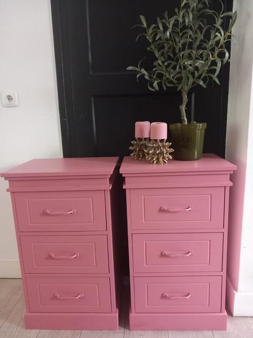 2 stuks ladenkasten roze/terra mat, Huis en Inrichting, Kasten | Ladekasten, Zo goed als nieuw, Minder dan 100 cm, 25 tot 50 cm