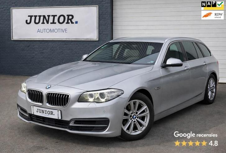 BMW 5-serie Touring 520i High Executive AUTO/VOLO-H/LEDER/NA, Auto's, BMW, Bedrijf, Te koop, 5-Serie, 360° camera, ABS, Achteruitrijcamera