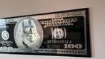 Schilderij 2m breed metaal dollar biljet, Ophalen, Zo goed als nieuw, Schilderij, 75 cm of meer