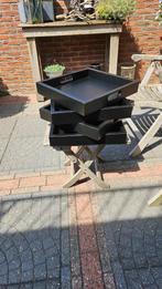 dienbladen, zwart, 40x40 cm, Huis en Inrichting, Woonaccessoires | Dienbladen, Ophalen of Verzenden, Nieuw, Vierkant, Hout