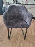 4 Eleonora Eetkamerstoelen Antraciet Velvet, Ophalen